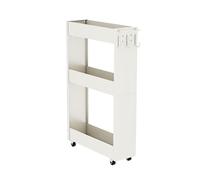 Générique Chariot De Rangement Mince Roulant, Chariot Ouvert À Espace Étroit avec Roues, Chariot Organisateur De Salle De Bain À 3/4 Niveaux, for Les Endroits Étroits(Color 1,3 Tiers)