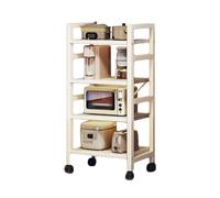 Générique Chariot De Rangement Ouvert Et Fin, Étagères Coulissantes, Étagère De Rangement avec roulettes, for Salle De Bain, Petit Coin, Buanderie, Endroits Étroits(4 Tiers,Width: 55cm)