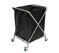 Générique Chariot de tri de Linge Pliable à roulettes - Chariot Mobile pour Un Rangement et Une Organisation faciles du Linge Sale - Panier à Linge Robuste Gris foncé pour la Maison et l'hôtel