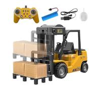 Générique Chariot élévateur télécommandé - Camion-Grue RC ABS 25,5x10x16cm | Véhicule télécommandé pour avec lumières, Musique, d'eau, Marche, Tourner à Gauche et à Droite | Jouet de Construct