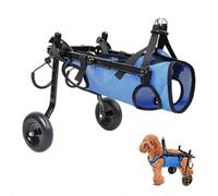 Générique Chariot pour chiens pour pattes arrière, outils de marche pour animaux de compagnie, aides à la mobilité pour animaux avec roues, chariot pour chiens réglable, design réfléchissant,Small
