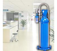 Générique Chariot pour Petite Bouteille d'oxygène avec poignée incurvée, Chariot de Transport de Bouteilles de gaz de diamètre < 17 cm (6 7/10 po), Diable Robuste inclinable pour Bouteilles