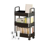 Générique Chariot Roulant, Chariot Utilitaire Roulant - Chariot Utilitaire Mobile, de Rangement à 3/4 Niveaux sur roulettes, étagères de Rangement multifonctionnelles pour Cuisine, Salle de ba