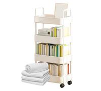 Générique Chariot Roulant, Chariot Utilitaire Roulant, Chariot Utilitaire Mobile, de Rangement à 3/4 Niveaux sur roulettes, étagères de Rangement multifonctionnelles pour Cuisine, Salle de ba