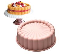 Générique Charlotte Cake Pan - Round Silicone Mold, Round Non-Stick Silicone Molds For Cake Making, Unflower-Shaped Air Fryer DIY Baking Tool, Sun Flower Shaped Mould For Brownie, Tart, Pie, Flan