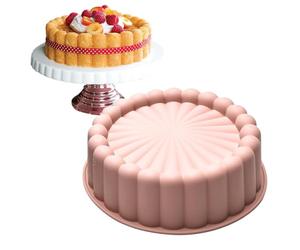 Générique Charlotte Cake Pan - Round Silicone Mold, Round Non-Stick Silicone Molds For Cake Making, Unflower-Shaped Air Fryer DIY Baking Tool, Sun Flower Shaped Mould For Brownie, Tart, Pie, Flan