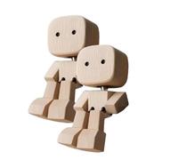 Générique Charmante Petite Figurine en Bois Qui se Balance, Décoration De Bureau,Amusante Secoue Les Pieds,Figurine Amusante en Bois pour Voiture, Bureau, Salon, Vitrine et Chambre à Coucher (2pc)