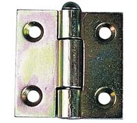 Générique - Charniere de meuble carree type americaine-acier zingue bichromate - Haut. mm.70 - Larg. mm.70 - Noeud Ø mm.6 -