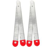 Générique Charnière D'échelle Pliante Accessoire Robuste en Aluminium Galvanisé Argenté Garantissant Stabilité et Compatibilité Lot de 2 Sets pour Échelle de Grenier