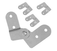 Générique Charnière Pliante en Fer 4 Pièces Type « Gueule de Poulet » 180° pour Table Pliante et Échelle de Grenier, Charnière Latérale Gauche Robuste, Quincaillerie D'armoire pour