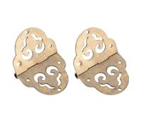 Générique Charnières de Meubles en Laiton Vintage, Lot de 2pcs Robustes Surface Traitée Anti-rouille, pour Porte en Bois et Armoire Décorative