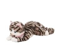 Générique Chat en Peluche,Douce et avec Son,Peluche Chat rayé Noir en Peluche - pour Collection Confort, Décoration Chambre, Cadeau Fille Garçon Adolescent Adulte