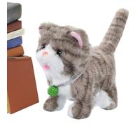 Générique Chat en Peluche électrique - Jouet pour Chat de 7,09 Pouces | Jouet en Peluche ABS - interactif Qui Marche et Chante avec lumières Qui remuent la Queue, Compagnon à Piles de 17 x 10 x 18 cm