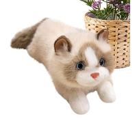 Générique Chat en Peluche - Jouet de Animale en Peluche Douce, Chaton de Chaton réaliste avec Fonction sonore, Adorable Compagnon pour Les et Tout-Petit, Jouet de câlins interactif pour pépinière