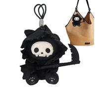 Générique Chat en Peluche Squelette Doux et Mignon de 20 cm | en peluche drôle ornement de sac pour cartable sac à dos tote bag téléphone portable portefeuille
