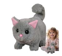 Générique Chat Robot pour,Chat Électronique Réaliste en Peluche - Jouet Électronique Interactif pour avec Queue Remuante, Tête Hocheante et Déplacement