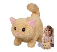 Générique Chat Robot pour | Jouet Électronique Peluche Chat Realiste | Animal en Peluche Interactif avec Queue Remuante Et Mouvements De Tête pour