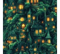 Générique Château D'Halloween Papier Peint Épaissir Mat Auto Adhésif 44x600 cm Citrouille Magie Meubles Autocollants Amovible Comptoir Contact Papier Stickers Muraux pour Bains Salon Chambre