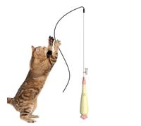 Générique Chatouille félin - Tige d'enrichissement avec lumière - Jouet pour Chat avec Manche en Forme de Carotte | pour Appartement, après-Repas, évite l'ennui, stimule mentalement, Jeu au Salon