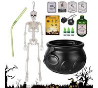 Générique Chaudron Des Sorcières Pot Décoratif Squelette Vintage Effrayant