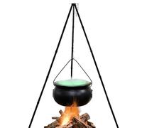 Générique Chaudron d'halloween - Chaudron Noir sur Trépied avec Lumières - Pot Vintage pour Décor d'halloween Jardin Maison Hantée Fête Déco Extérieure