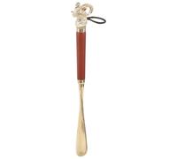 Générique Chausse-pied Long Alliage de Zinc pour Seniors et Design Mouton Marron Robuste et Portable Facilite Enfilage des Chaussures sans Pencher