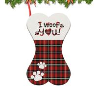 Générique Chaussette De Noël pour Chien - Chaussette Porte-Friandises À Empreinte De Patte,Ornement de Cheminée Suspendable | pour Filles Adultes Fête Scolaire Hiver Tout-Petits Artisanat Prix De