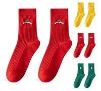 Générique chaussette epaisse femme hiver,Chaussettes élégantes brodées pour les fêtes, chaussettes d'hiver douces et festives pour une ambiance joyeuse en cette période de fêtes