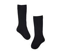 Générique Chaussette Fille Hiver,Chaussette Chaude Enfant,Bébé Nourrissons Tout-petits Filles Middle Chaussettes 1 Pack Arc Côtelé Bas Longs Chaussettes À Volants Jambières D'école