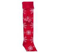 Générique Chaussette Flocon De Neige Noel Socquette Noel Chaussettes Femme Hautes Mi Cuisses Hiver Chaudes En Laine Tricot Antiderapantes Interieur