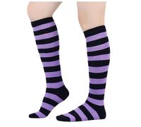 Générique Chaussette Haute de Noel Femme 1 Paire Chaussettes Lutin Collant Rayé Rouge et Blanc Bas Hautes Noel Femme Montante Jeux de Rôle, Réunions de Famille, Célébrations