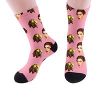 Générique Chaussette Personnalisé Photo, Chaussette Noel Fantaisie avec Visage - Cadeaux Personnalisés Drôles Rigolotes pour Femme Homme Amour Famille, Cadeau Pour Noël