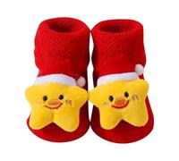 Générique Chaussettes à Motifs de NoëL,Unisexes pour GarçOns et Filles,FabriquéEs dans Un Tissu éPais et Doux,AdaptéEs à Un Usage IntéRieur et ExtéRieur Tout Au Long de L'Automne(Yellow,One Size)