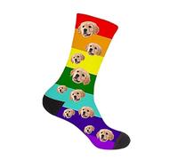 Générique Chaussettes avec Visage Personnalisées Chaussettes avec Photo Personnalisées Originales Chaussettes Crew Articles Personnalisés Cadeaux Personnaliser pour Femme Homme Amour Famille