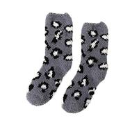 Générique Chaussettes Chaude Femme Imprimé Léopard Thermiques Chaussette en Corail Polaire Chaussettes Hiver Femme Automne Hiver Mignon Épaisses Douces Confortable Chaussette Mi-Mollet