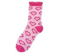 Générique Chaussettes de Chambre Moelleuses à Imprimé Cœurs, Bas de Maison Épais et Doux pour Les Soirs d’Hiver