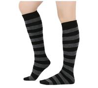 Générique Chaussettes de Noël à Rayures, Chaussette Haute Noel D'hiver Douces à Rayures Chaussettes Lutin Collant Rayé Rouge Blanc Costume de Noël Vacances Cosplay Cadeau D'anniversaire