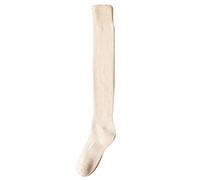 Générique Chaussettes Enfant Hiver Chaudes Chaussettes d'hiver épaississantes pour femmes de longueur moyenne -dessus du genou Chaussettes Chiens Neige (Beige, One Size)