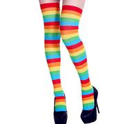 Générique Chaussettes Hautes Rayées, Genou Imprimer Accessoires Robe Longue Chaussettes Rayure Déguisement Fête Femme Chaussette