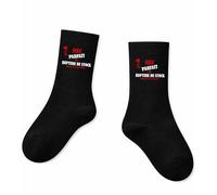 Générique Chaussettes homme Saint-Valentin personnalisées - Mec parfait en rupture de stock - Cadeau drôle amoureux - Chaussettes noires homme