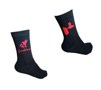 Générique Chaussettes ile de la Guadeloupe, Motifs Dorés brillant, Couleur Noir, Lot de 3 Paires taille 39-42