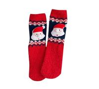 Générique Chaussettes mi-tubes en velours corail à motif de Noël pour une chaleur confortable et un style festif élégant (Navy, One Size)