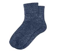 Générique Chaussettes Paillettes Femme Homme Taille Unique Chaussette à Paillette Couleur Unie Unisex Glitter Socks Chaussettes à Paillettes Courtes Petite Conne (Blue)