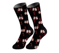 Générique Chaussettes Personnalisée Avec Photo, Chaussette Marrante Chaussettes Photo Visage Novelty Chaussette Personnalisé Chaussette Antidérapantes Chaussettes Fantaisie pour Femmes Hommes