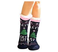 Générique Chaussettes Pilou Femme Polaire Chaudes Antidérapantes Hiver Chaussette Douce Epaisse Thermique Enfile Antidérapante Chaude Laine Thermiques~