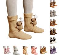 Générique Chaussettes Rigolotes,Animal Socks,Chaussettes Antidérapantes Femme Hiver,Chaussette de Sol Pour Ménage Noel,Chaussette 3D Animaux Crochetées Animaux Tendance,Décontractées