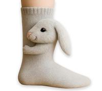 Générique Chaussettes Rigolotes,Chaussettes Antidérapantes Femme Hiver,Chaussette de antidérapantes Sol Pour Ménage Noel,Chaussette 3D Original Animaux Crochetées Animaux Tendance,Décontractées