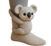 Générique Chaussettes Rigolotes,Chaussettes Antidérapantes Femme Hiver,Chaussette de antidérapantes Sol Pour Ménage Noel,Chaussette 3D Original Animaux Crochetées Animaux Tendance,Décontractées