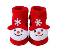 Générique Chaussettes Sensorielles Bebe, Hochet Chaussette Bebe Naissance, Chaussette Noel Bebe Antiderapante, Épais et Chaud,Jouet Bebe 1 à 3 ans, Style de Noël