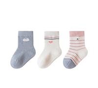Générique Chaussettes souples pour bébé, sans semelle, pour nouveau-nés, garçons et filles, antidérapantes, antidérapantes, rembourrées (Blue, 6-12 Months)